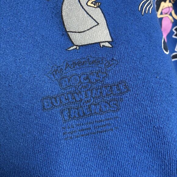 Vintage Rocky and Bullwinkle Raglan Crewneck Sweatshirt Mens XL USA Made Cartoon - Picture 3 of 12